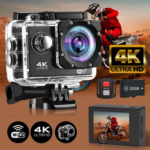 Cámara de acción Null Outdoor 4K WiFi grabación de vídeo 4K/30FPS 2,0 ""170D GPS 4X Zoom cámara deportiva impermeable subacuática casco
