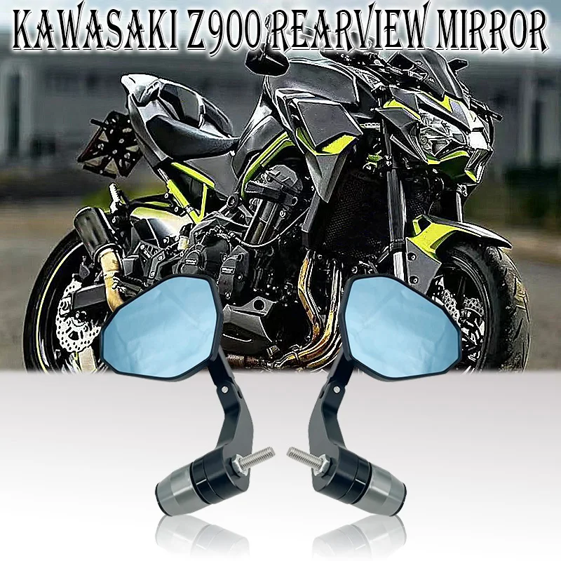 Z800 Motorcycle Mirrors For Kawasaki Z900 Z800 ZH2 Z1000 Z900RS CNC Aluminum Handlemirror Adjustable Folding Rearview Mirror Kit