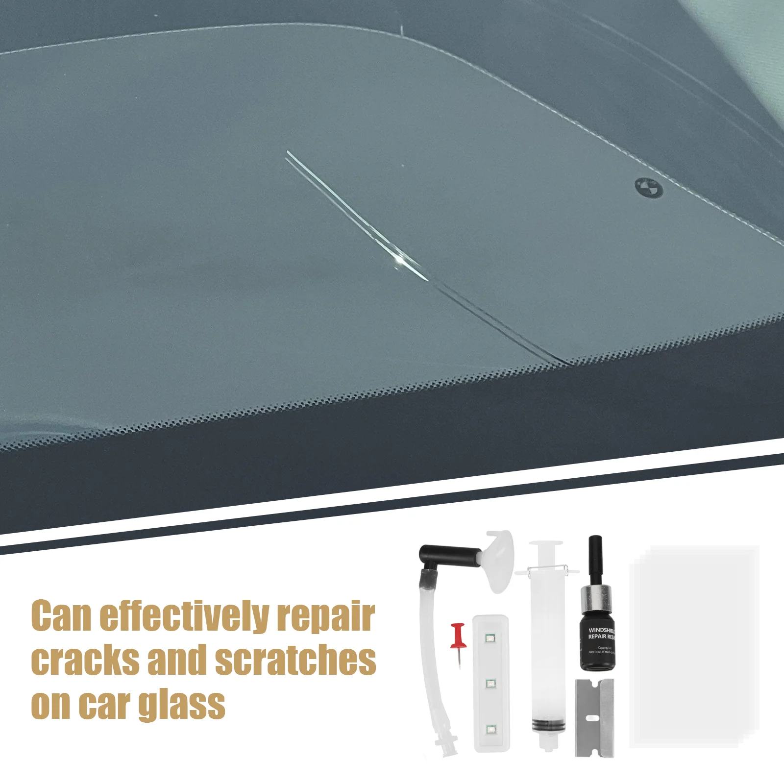 Glass Repairing Liquid Kit Windshield Car Crack No Trace Glue Scratch Plastic Cracked Vehicle Supply