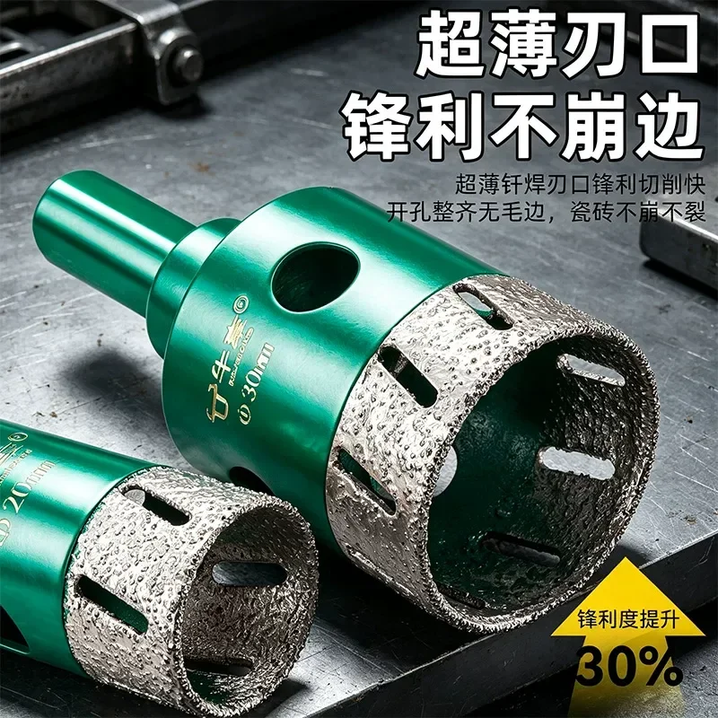 Diamond Hole Saw Drill Bit for Glass Ceramic Marble Tile 6-100mm Electric Hand Drill Core Cutter Tool for Bathroom Kitchen