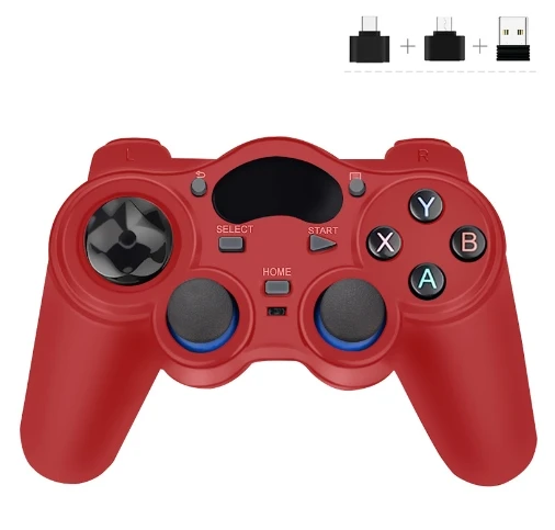 Mehrfarbiger Spiel griff 2,4g USB-Empfänger Wireless Gaming Controller Gamepad für PC/Laptop-Computer Dual Vibrate Fitting Joint