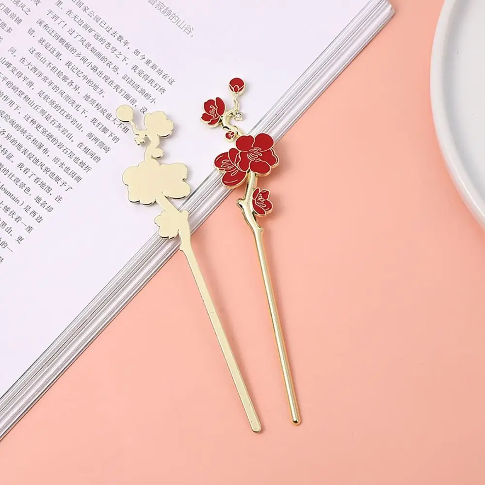Plum Blossom Metal Bookmark Reading Book Clip Book Page Pagination Marker Plum Bookmark Teacher Gift School Student Supplies