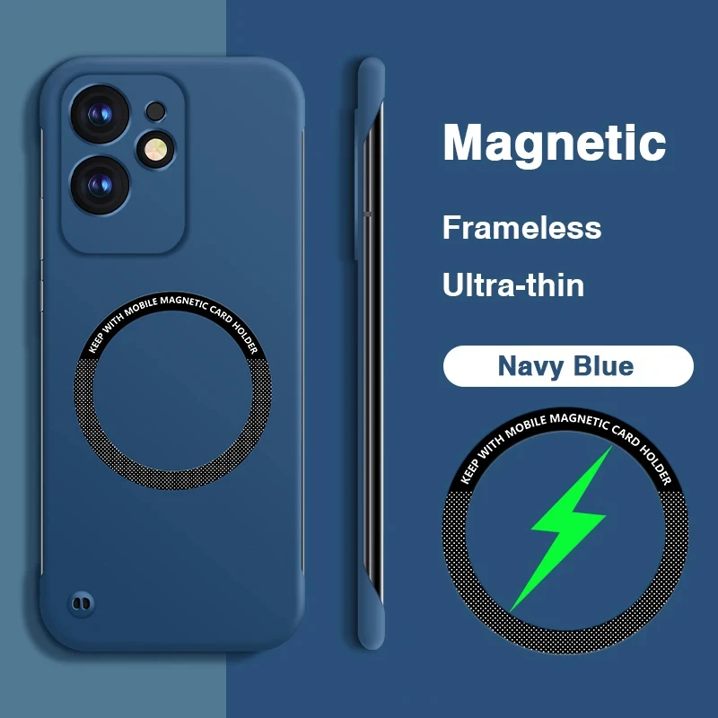 Slim Magnetic Wireless Charging Mobile Case for OPPO Realme GT6 GT 6 RealmeGT6 5G China Frameless Shockproof Hard PC Phone Cover view 4