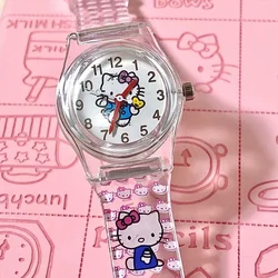 Hello Kitty-reloj electrónico de dibujos animados para niños y niñas, accesorio de pulsera resistente al agua con bonito diseño de dibujos animados, ideal para regalo de escuela primaria