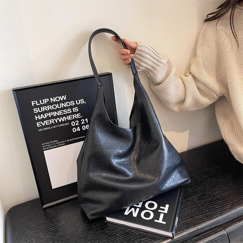 CGCBAG Brand Luxury Designer Tote Bag Woman Casual Lage Capacity Female Shoulder Bag High Quality PU Leather Aesthetic Handbag