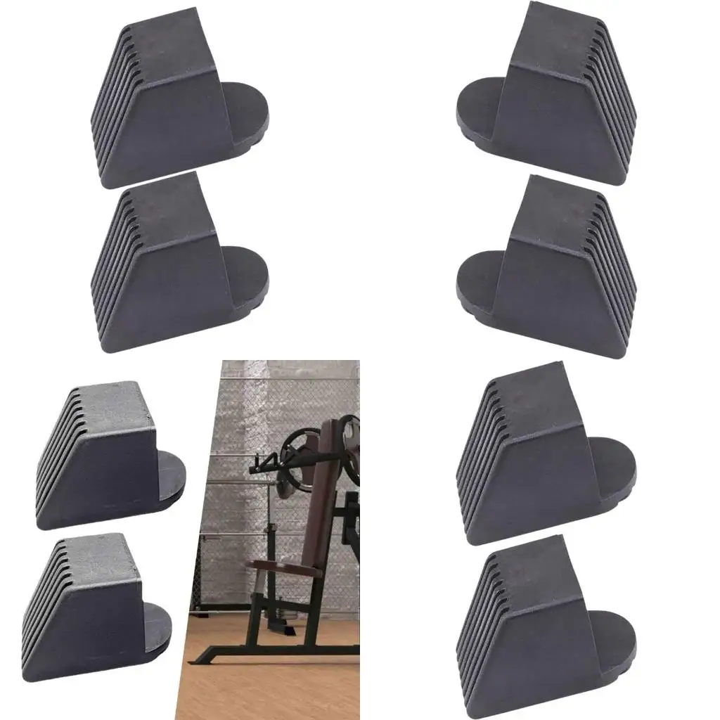 Q39E 2Pcs Gym Equipment Square End Caps Foot Cover Protectors Square End Cover Fitness Equipment End Caps Easy to Install