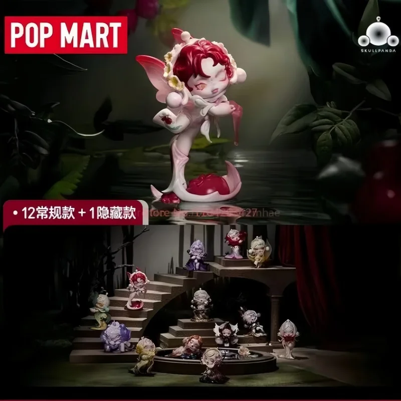 Original POP MART SKULLPANDA Petals in Four Acts Serie Sammelfigur Desktop-Ornament Kunstspielzeug Mystery Box Geburtstagsgeschenk