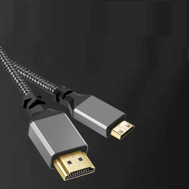 1M 2M 3M 5M 10M 4K 60HZ rozszerzenie mini HDMI do HDMI zwinięte elastyczny kabel z męskiego na męskie kabel z wtyczką HDMI-kompatybilne z komputerem