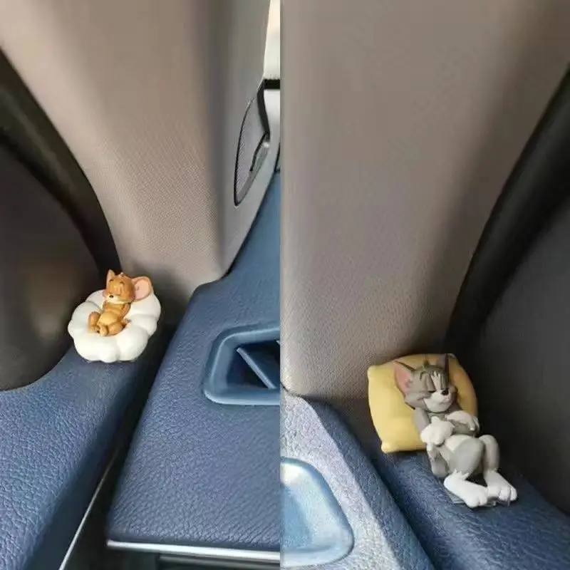 톰과 제리 고양이와 마우스 자동차 액세서리 자동차 인테리어 장식 귀여운 책 데스크탑 수공예품 인형 작은 장식품
