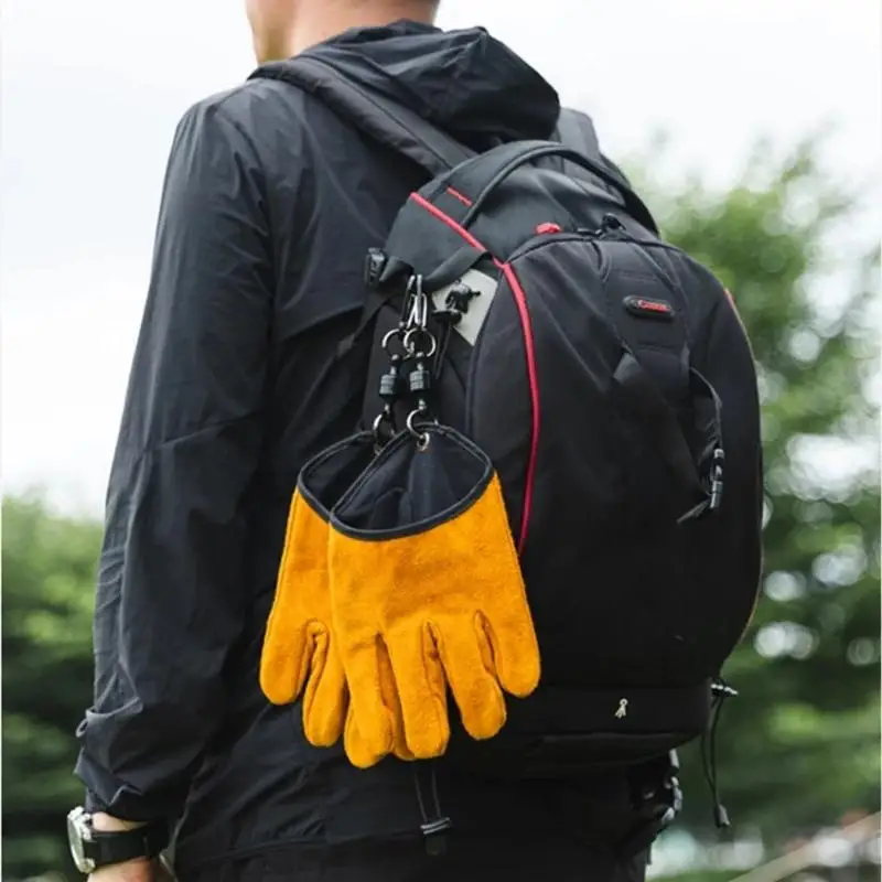 Hitzebeständige BBQ-Handschuhe aus Rindsleder, rutschfeste Grillhandschuhe für Camping, Angeln und Schweißen – Detail 8