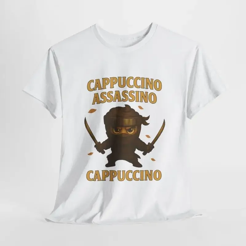 Cute Coffee Ballerina T Shirt Kawaii Cappuccino Vintage Cartoon Funny Lover Bartender Dance