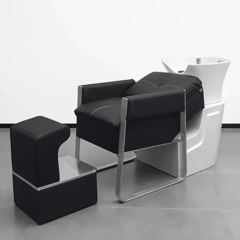 Ergonomic Modern Shampoo Bed Massage Fashion Simple Delicacy Shampoo Recliner Luxury Nordic Cadeira De Barbearia Salon Furniture