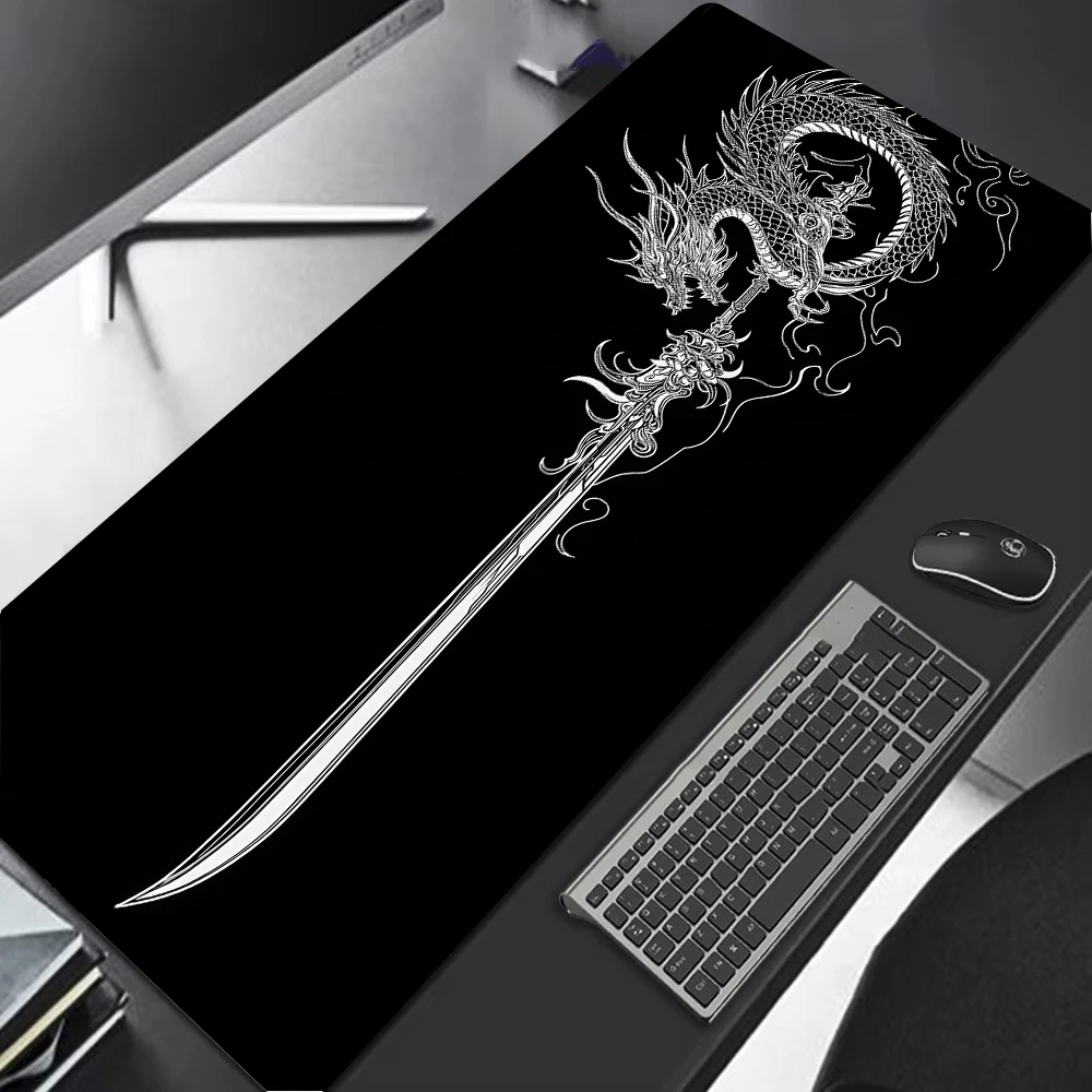 Japanischer Drache, großes Gaming-Mauspad, XXL-Tastatur, Gamer, 900 x 400 Geschwindigkeit, Mauspad auf dem Tisch, Geschwindigkeits-Schreibtischunterlage, Anime – Detail 15