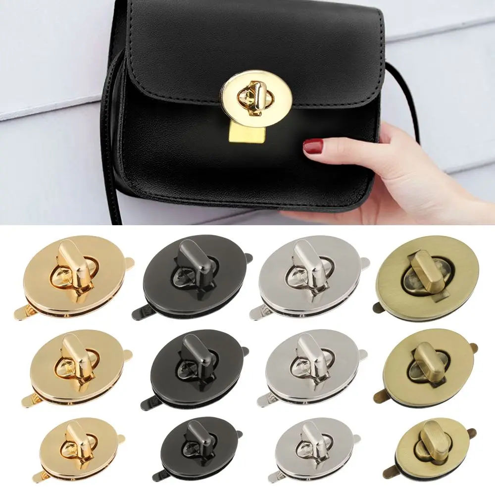 1 pz metallo durevole chiusura girare blocco ovale Twist Lock per borsa fai da te borsa borsa bagaglio Hardware chiusura borsa parti accessori