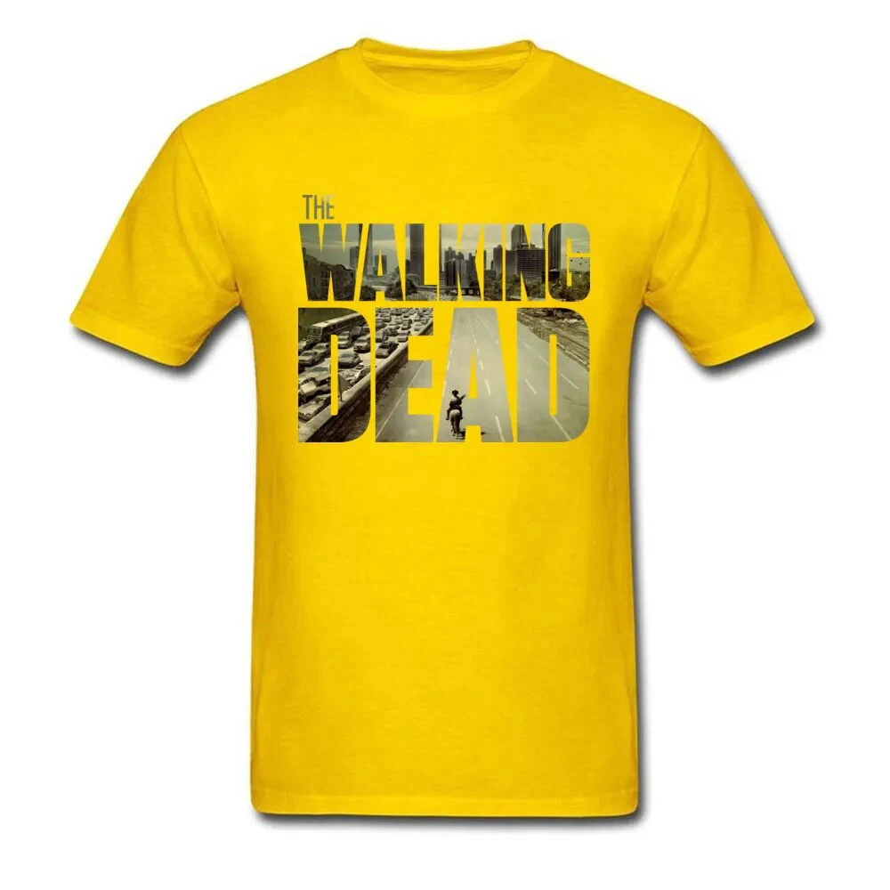 Camiseta de algodão estampa de The Walking Dead masculina e feminina, camiseta unissex, streetwear casual, tops da moda, manga curta, verão