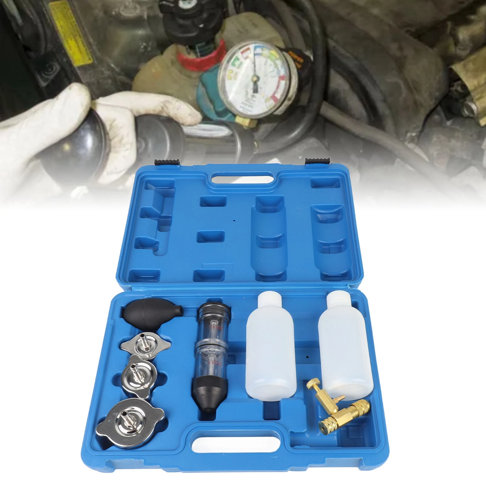 Combustion Leak Test Kit Combustion Leak Tester Kit CO2 Leak Detector for Cars Trucks Road Tractors Excavators