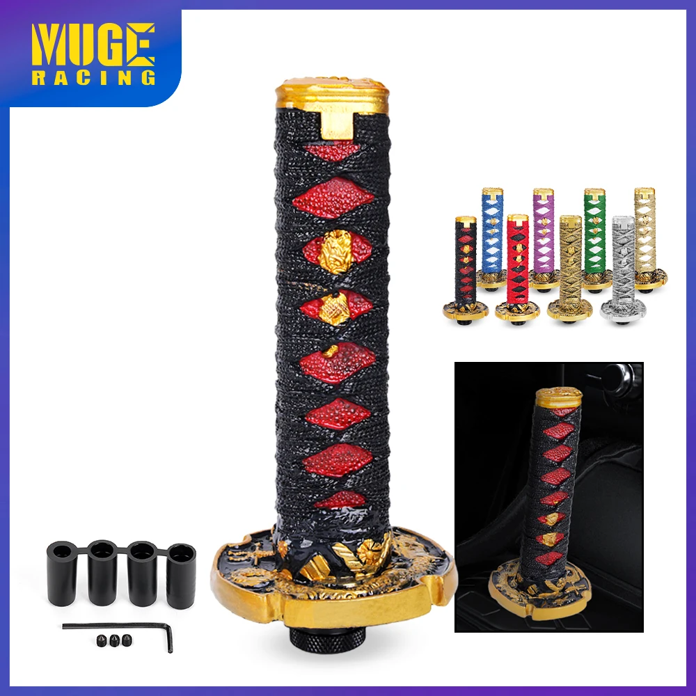 

MUGE-Universal 185mm/230mm JDM Samurai Sword Shift Knob Shifter knife Gear Shift knob With Adapters For Most Car SFN213