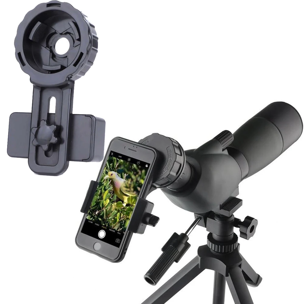 Telescope Phone Photo Adapter Universal Quick Aligned Cell Phone Digiscoping Adaptor Mount Compatible with Binoculars Monocular