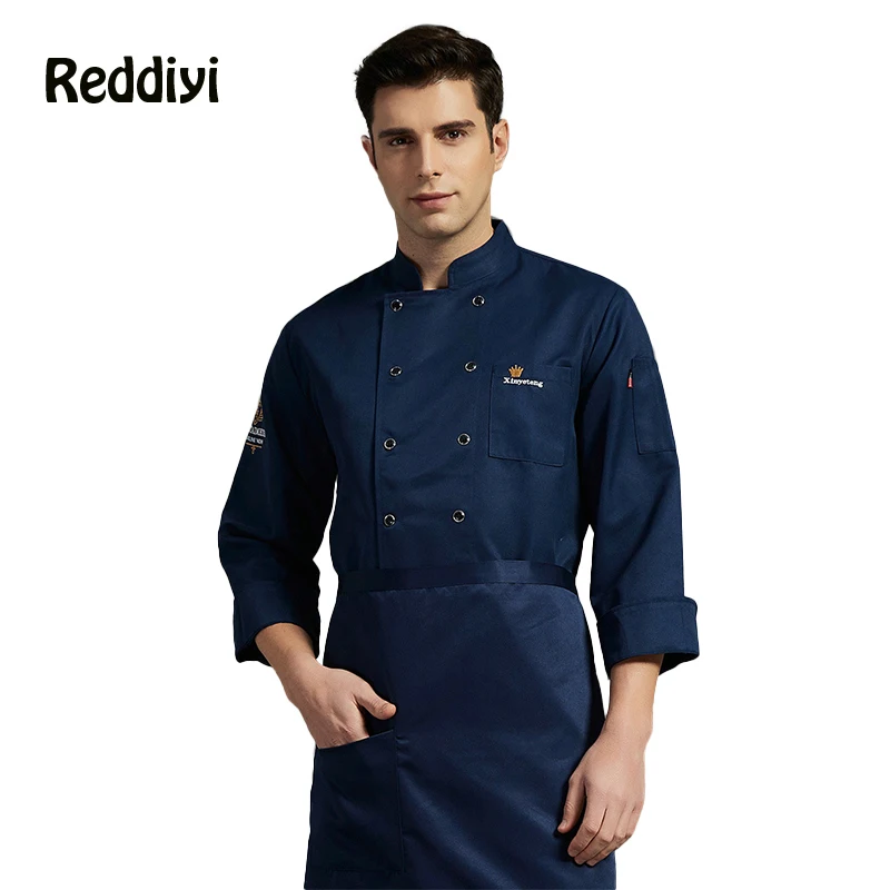 Homem do hotel chef jaqueta de manga longa mulher cozinheiro uniforme camisa ocidental restaurante cozinha trabalho wear padaria café cozinhar roupas