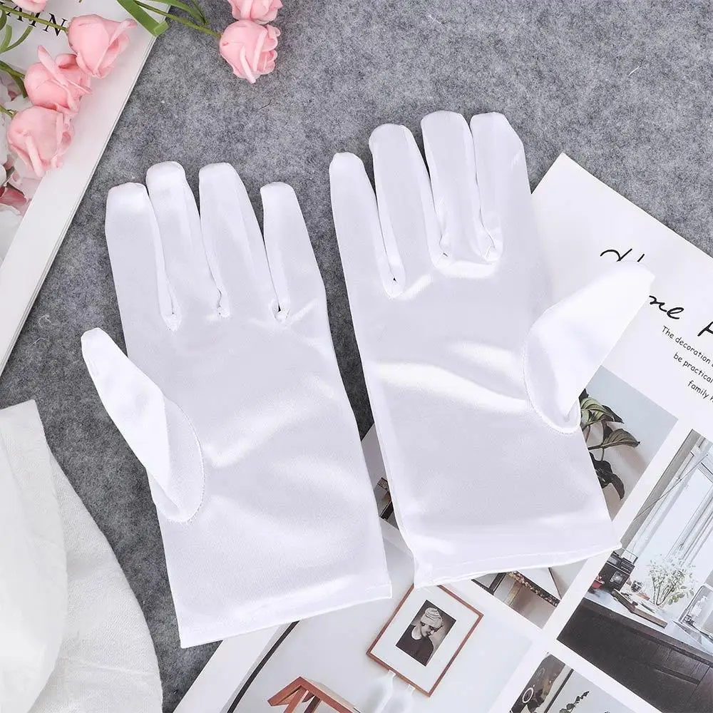 Children's Party Short Gloves Dress Accessories 1pair Dress Gloves Bowknot Gloves Brief Paragraph Lady Gloves Princess Gloves