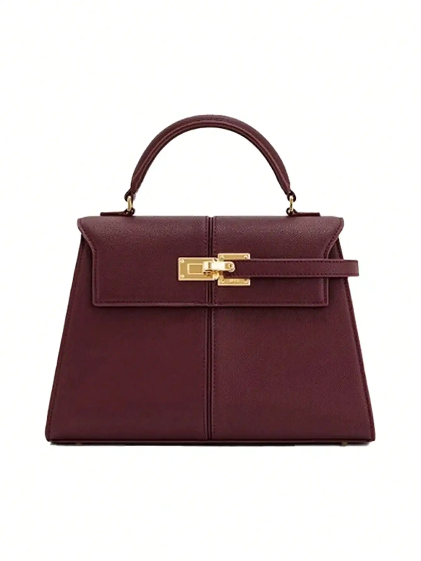 

PU Leather Women’s Crossbody Tote Bag, Trapezoid Shoulder Handbag with Top Handle, Detachable Strap, Office Work Purse