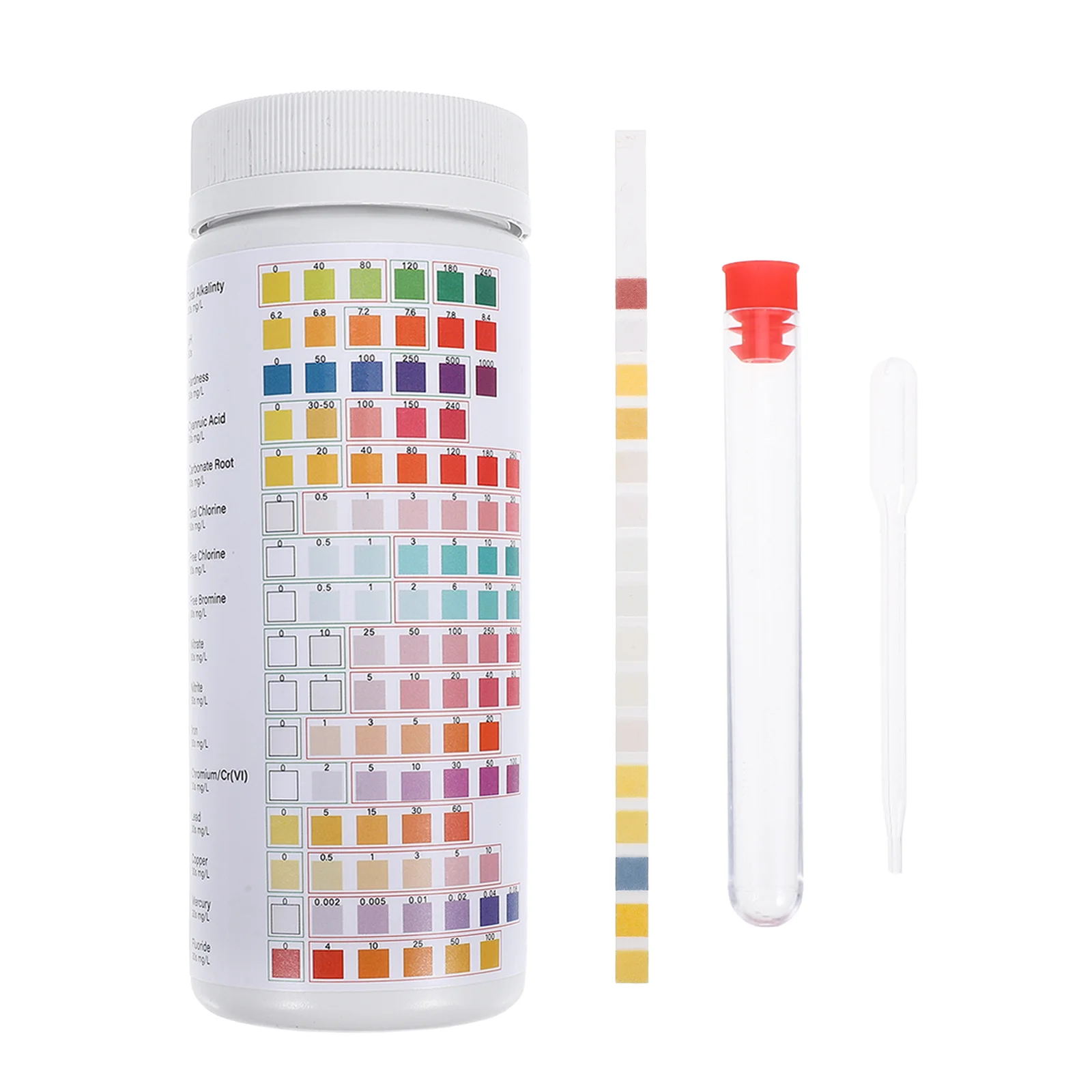 

50Pcs Water Quality Test Strips Multifunctional Drinking Water Testing Kit for Home Use High Precision Pool Spa Freshwater