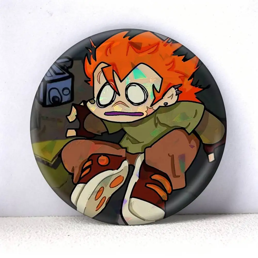 pico  friday night funkin  Cool Game   75mm 44mm 25mm Brooch Backpack Hat Pins Accessories Toys Badge