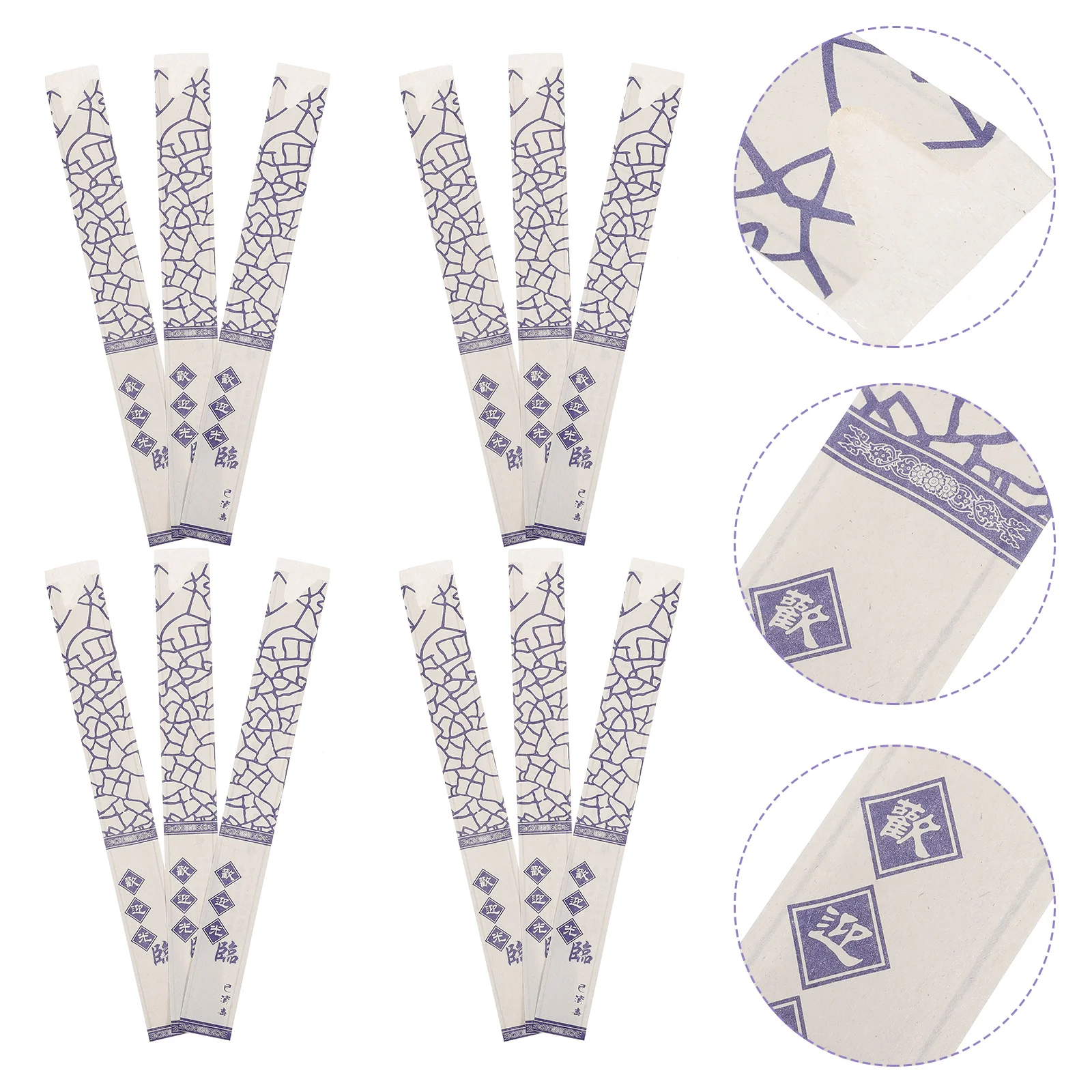

Chopsticks Set Paper Sleeve Cover Pouch Cutlery Bags Disposable Packing Sleeves