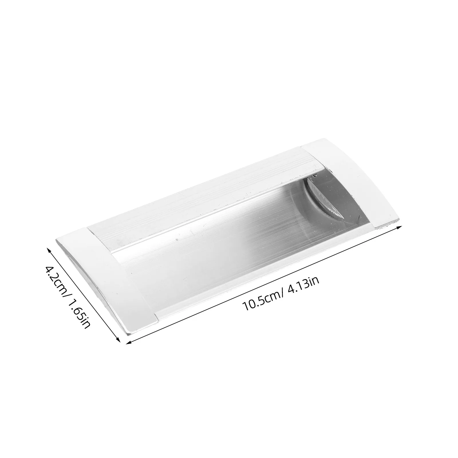 6Pcs Sleek Aluminum Recessed Pull Handles Flush Finger Grip for Cabinets Drawers Wardrobes Kitchen Pantry Closet Modern