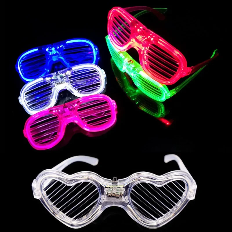 

Heart Blinds glasses Bar Prom Party Props Active Flash Toy Glow Blink Eye Wear Birthday Carnival Wedding Festival
