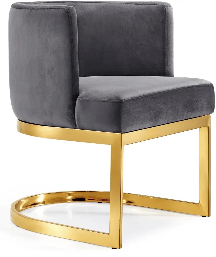 Italy style velvet dining chair golden leg Single dining Room furniture kitchen Simple solid dining Chair for banquet wedding