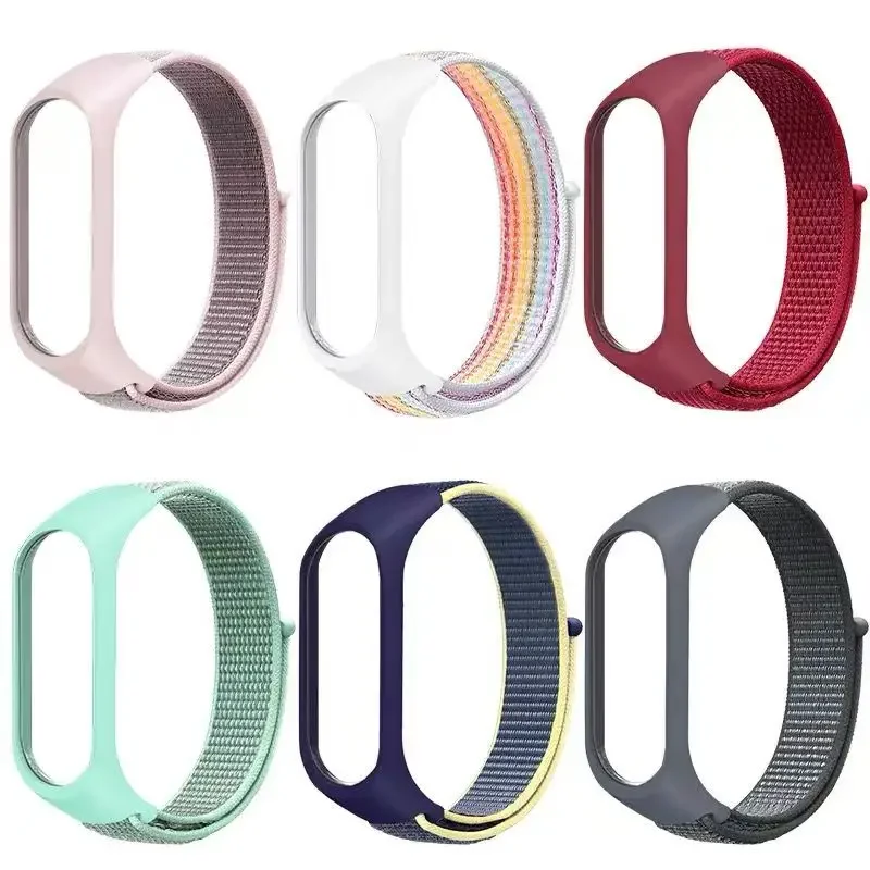 

Нейлоновый браслет-петля для умных часов Xiaomi Mi Band 7-7 nfc Sports Miband7 Correa Сменный браслет smartband 7 6 5 4 3 Ремешок