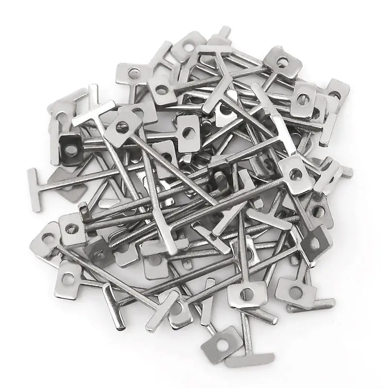 Tile Leveling System Replacement Steel Pins 1.5mm 0.9mm T-Pins Reusable Spacers for Tile Leveler 28mm 32mm 46mm