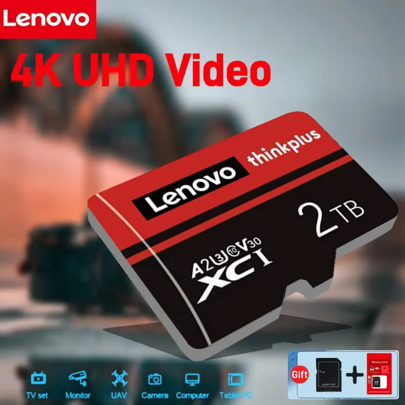 Lenovo NEW Micro TF SD Card 64GB 128GB Original High Endurance 100MB/s Memory Card V10 V30 Class 10 TF Card 4K Video For camera