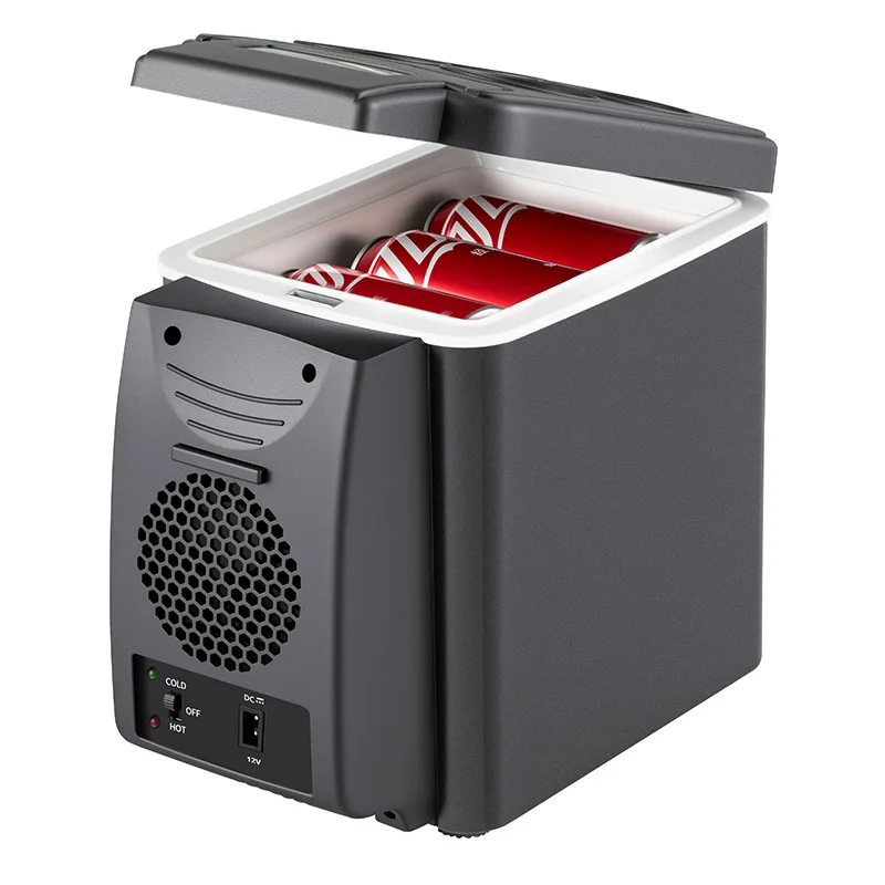 Car refrigerator 6 liters family car dual-purpose cold and hot box car refrigerator mini small refrigerator, printed LOGO