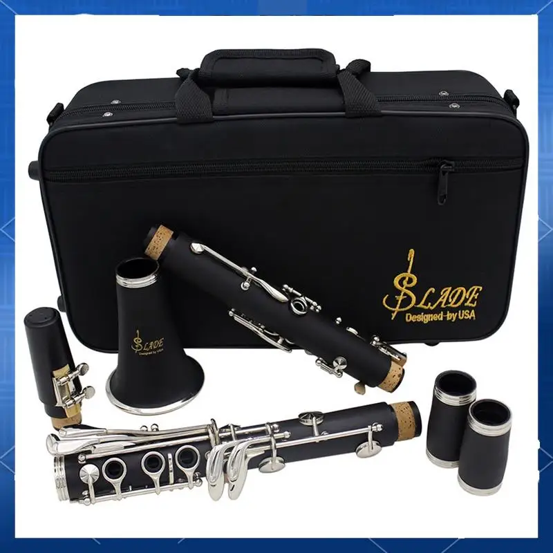 ABJV SLADE Professional Bb Clarinet 17 Keys Bakelite Body Tenor Clarinet With Box Reed Musical Instrument Parts