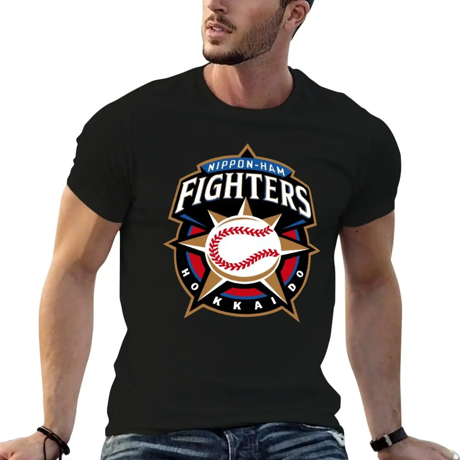 Hokkaido Nippon Fighters T-Shirt vintage t shirts quick drying summer clothes men graphic t shirts