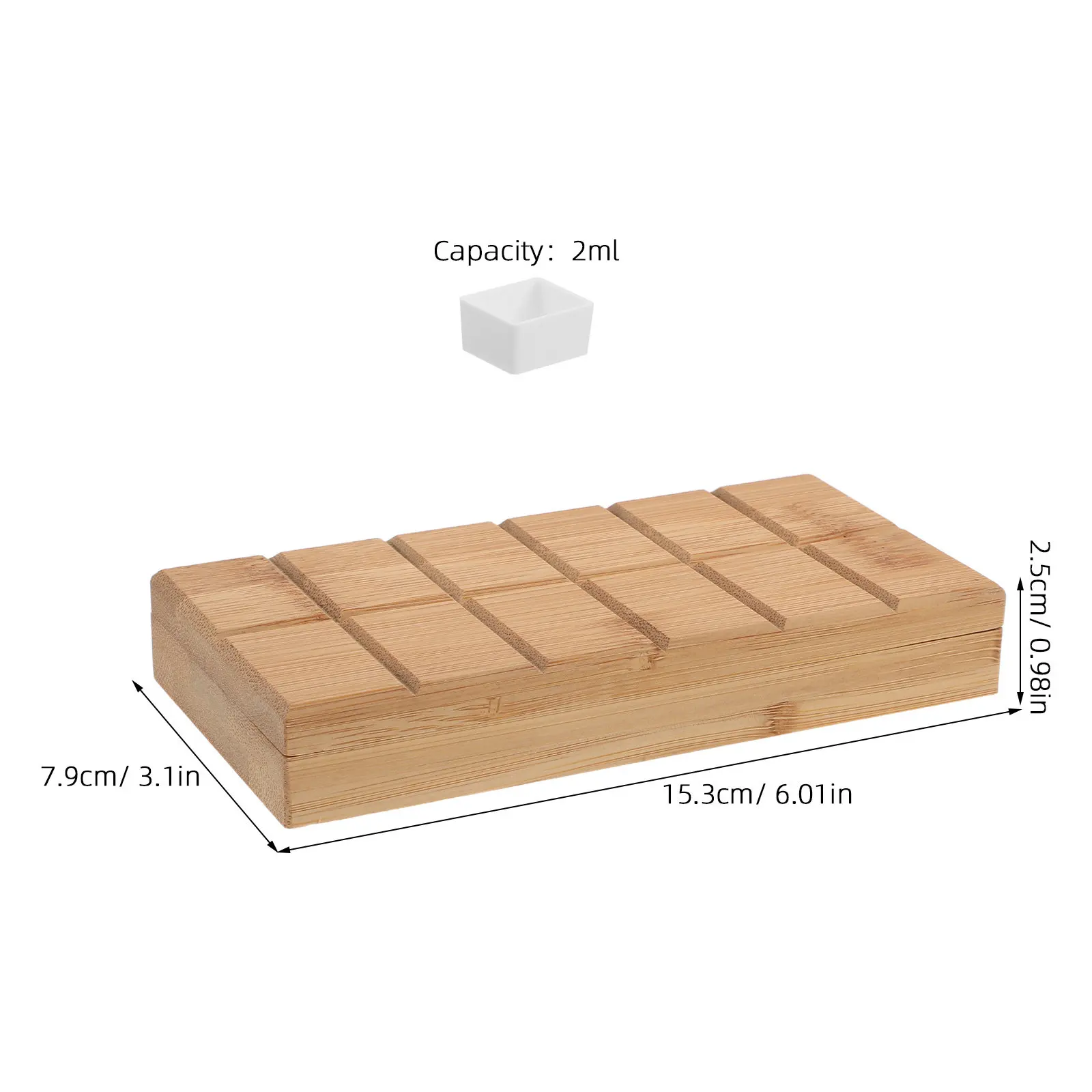 Wooden Watercolor Palette Box 24 Half Pan Paint Mixing Tray with Magnetic Cover for Travel Artists