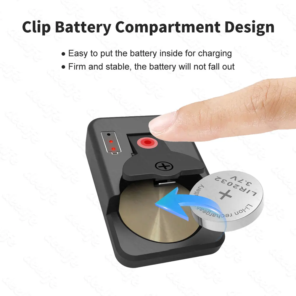 Deelife Rechargeable Lithium Coin Battery Charger for Li-ion Button Cell Batteries LIR2032 LIR2032H LIR1632 LIR2025 LIR2016