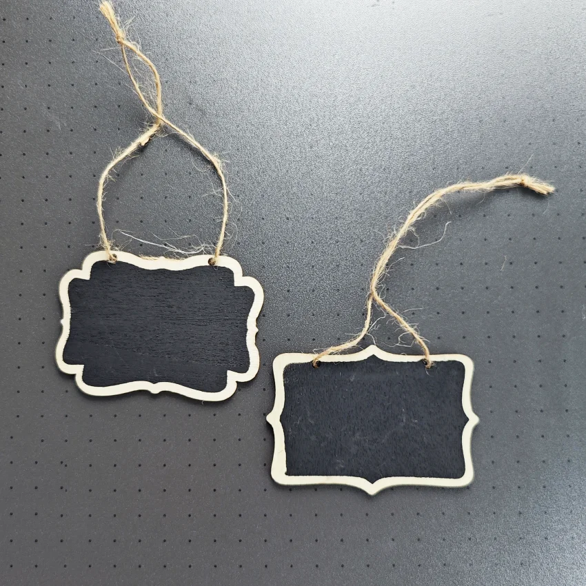 Erasable Composite Wood Plate Small Double-Sided Hanging Rope Blackboard Message Stall Display Board Graffiti Drawing