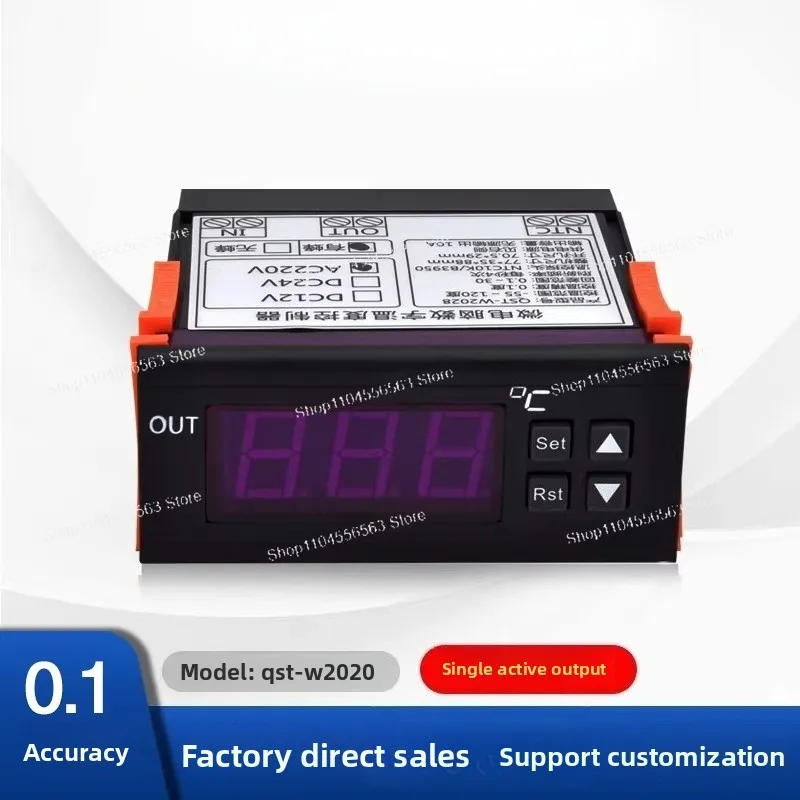 XH-W2020 Digital Temperature Controller – 0.1°C Precision Thermostat for Refrigerator/Freezer
