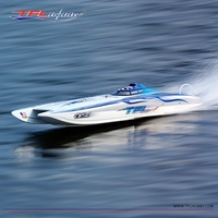 TFL Blue-White 1133 Pagani Zonda Fiberglass Catamaran Electric RC Racing Boat w/ Twin 4082 Motor / 180A ESC Speed Up to 100KM/H
