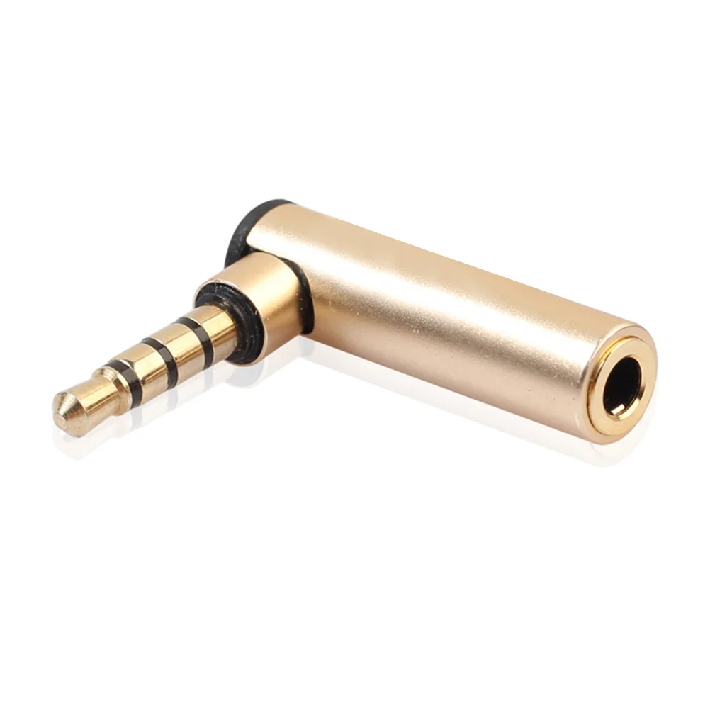 

5Pcs 3.5mm Male to Female 90 Degree Audio Adapter Gold Plated Durable Connector for Mobile Phone Laptop Digital Audio Player Mp3