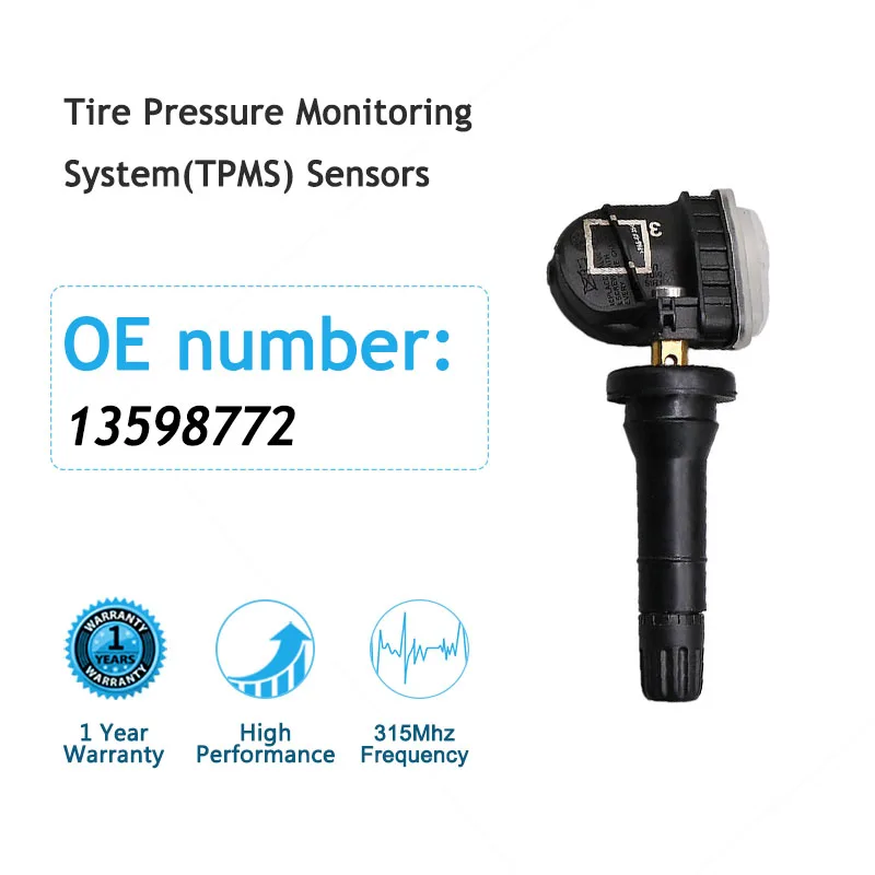 

4PCS TPMS Sensor Tire Pressure Monitoring System 315MHz For Cadillac ATS CTS Chevrolet Equinox GMC Sierra 13598772 13516164