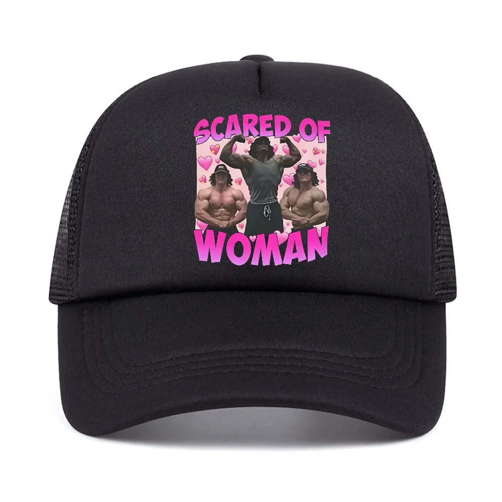 Sam Sulek Scared hat Humor Gym Fitness Lovers Baseball Cap Men Women Casual outdoors mesh breathable Trucker hats