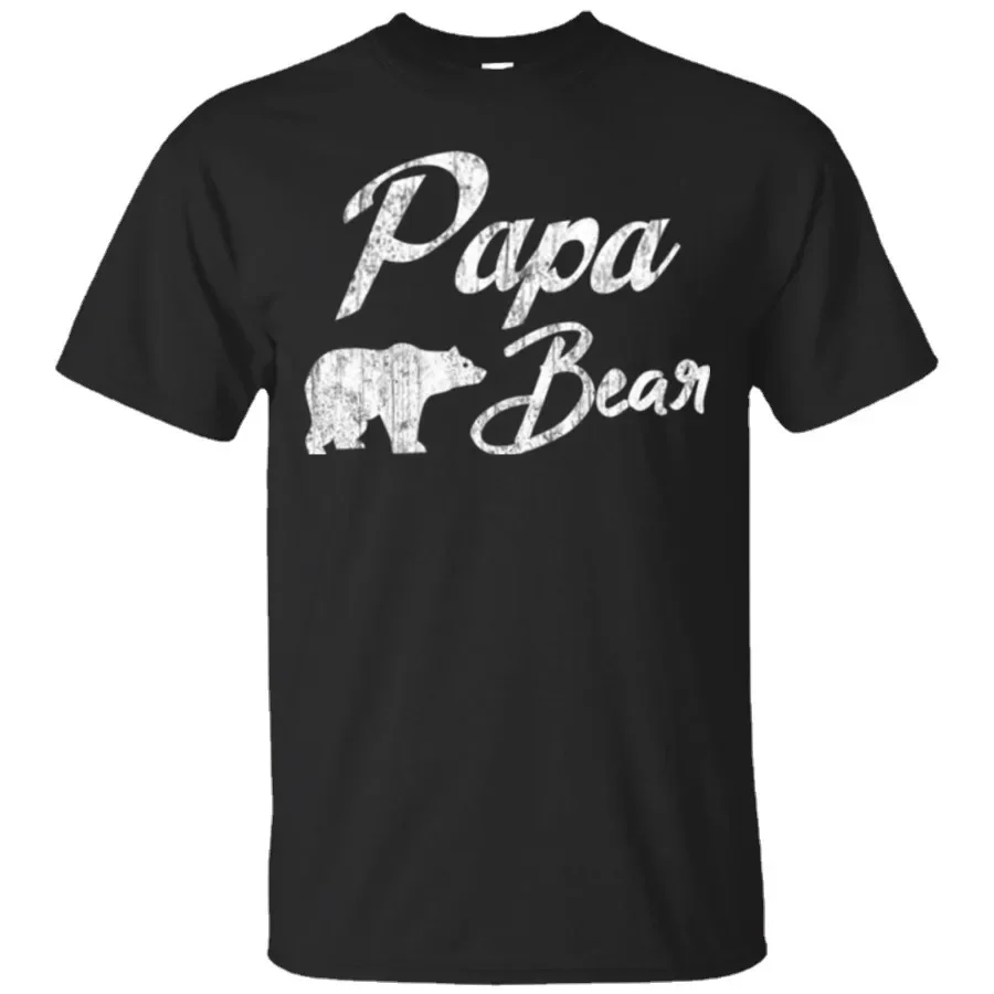 

Papa Bear Funny Father for Him Printed T-Shirt Summer Cotton Short Sleeve O-Neck Men's T Shirt New S-3XL