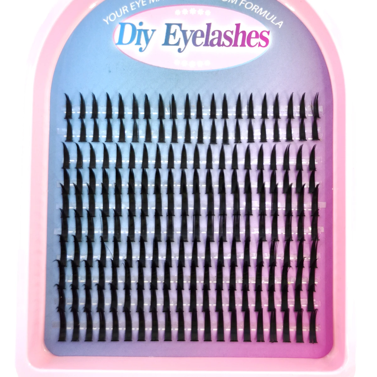 640 Individual Lashes Cluster D Curl Mix, Reusable