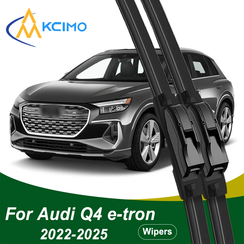 

For Audi Q4 e-tron 2022-2025 Car Front Wiper Blade - All Weather Silent Windshield Wiper Accessories 2 Pieces