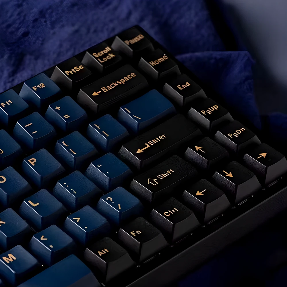 GMK Blue Knight Cherry Keycaps ABS Large Set Retro Personalized Craft for 60/64/84/98/108 Gaming Mechanical Keyboard MX