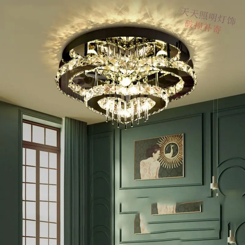 Chandeliers For Living Room Modern Led Heart Shaped Crystal Bedroom Ceiling Light Dining Room New Ceiling Lamp Light Fixture